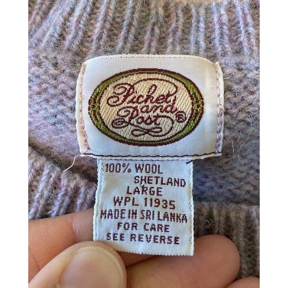 Picket & Post Vintage Wool Sweater Size Large Women’s Purple - Picture 3 of 7